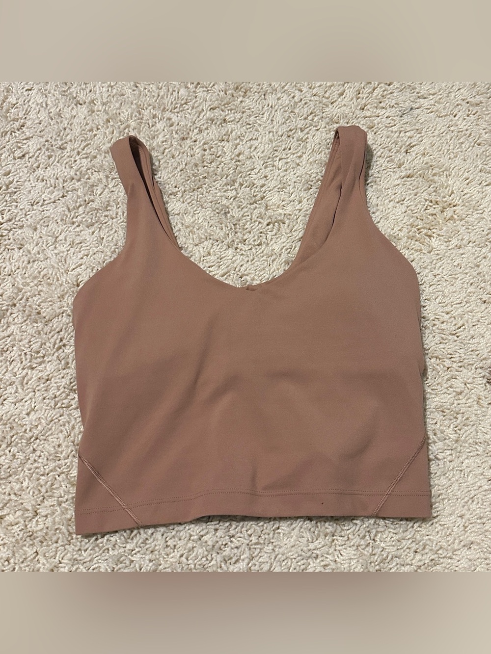 Lululemon women’s 2 light brown Align tank top v-neck